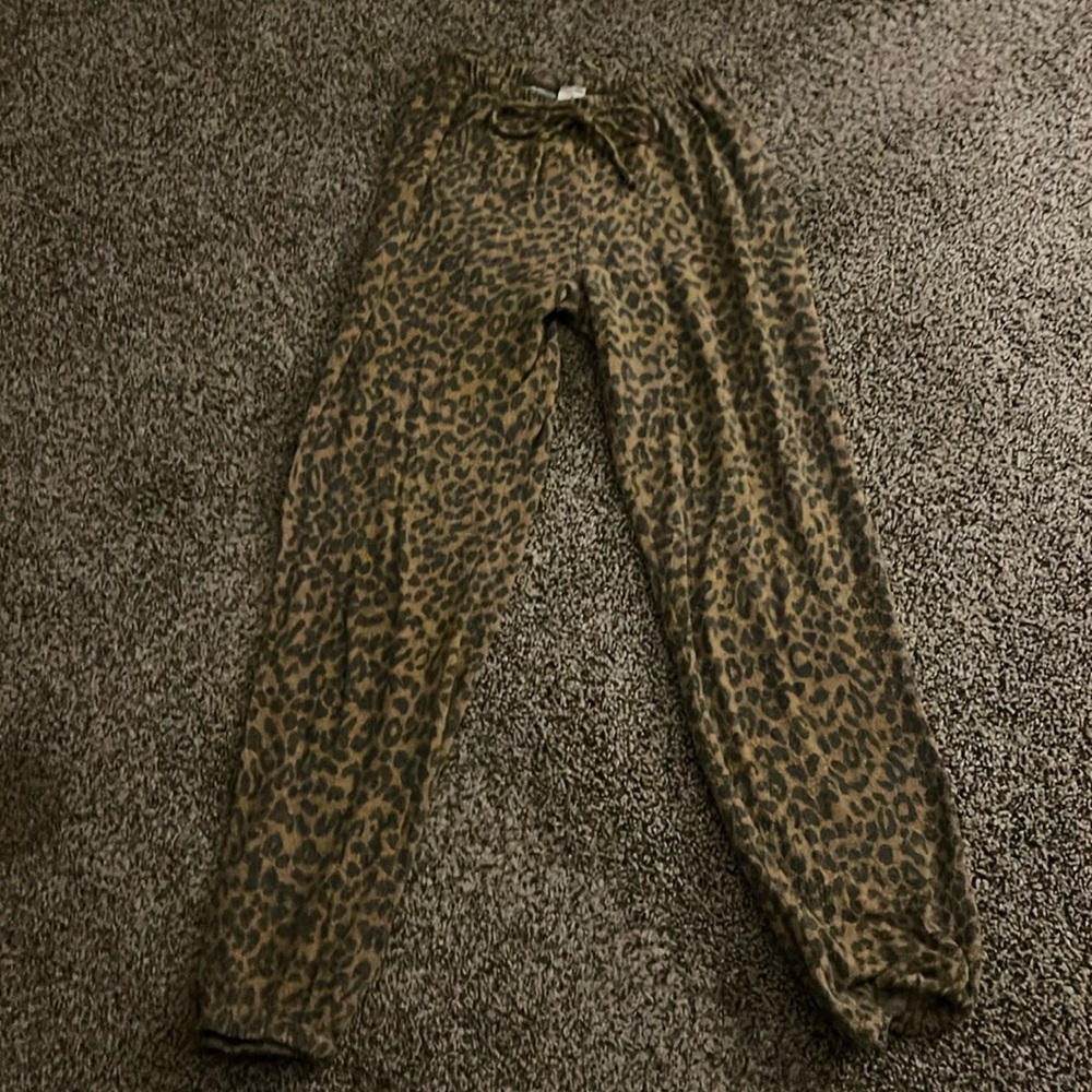 Cheeta print sweatpants